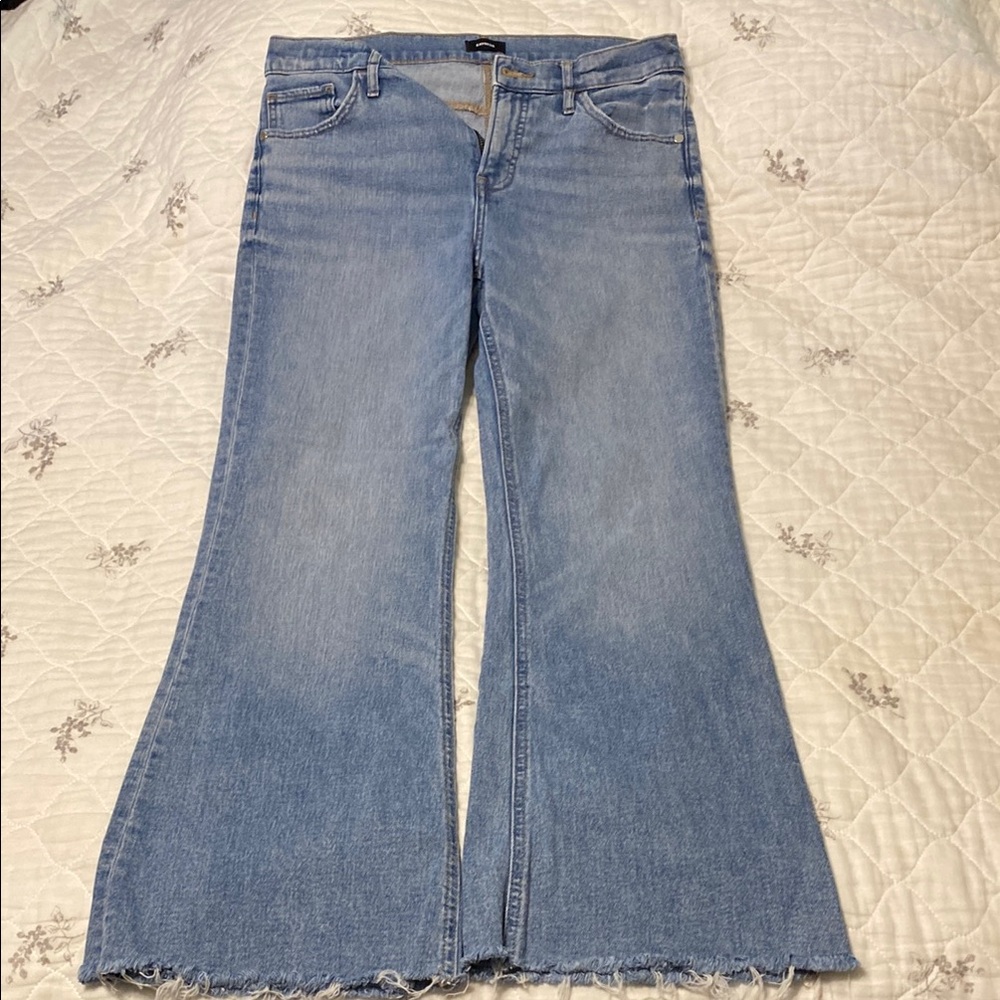 Express Light Blue Wide Leg Jeans